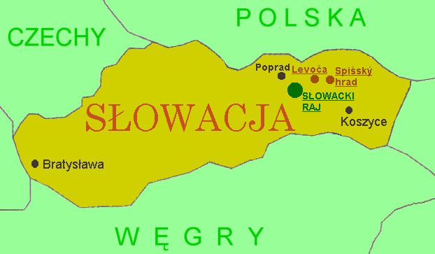 Mapa Słowacji